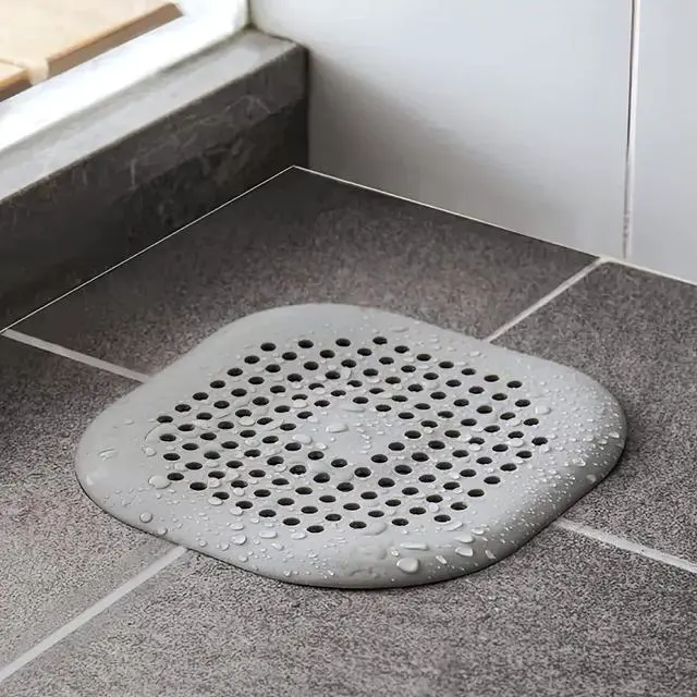 Alt view image 3 of 7 - 2 Pieces Shower Drain Hair Catcher Bathtub Stopper, Home Protectors with Sucker Water Trap Sink Cover for Bathroom Bathtub and Kitchen (Grey,White)
