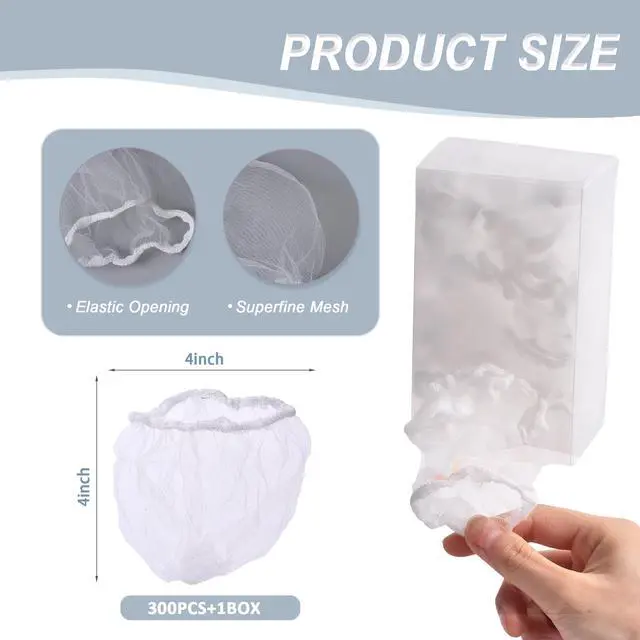 Main image of Sink Strainer Bags, 300 PCS Fine-Mesh Disposable