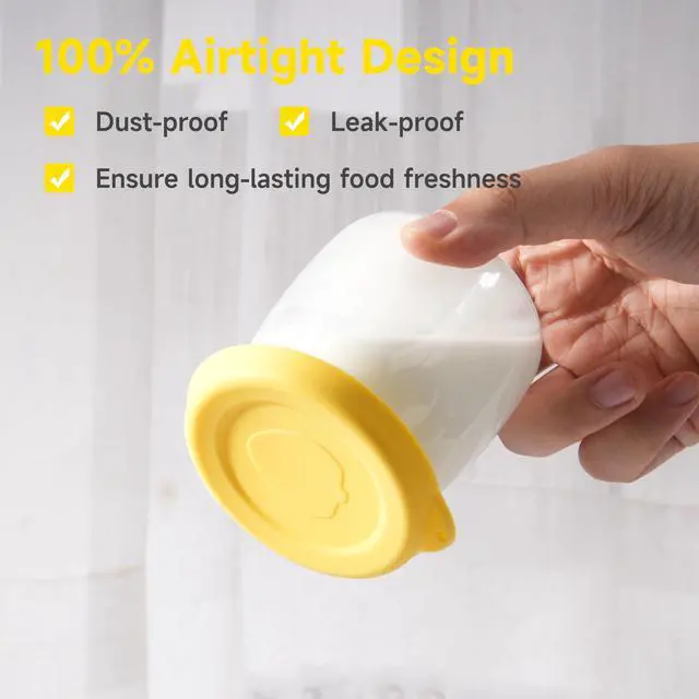 Alt view image 4 of 7 - Ultimate Yogurt Jar Lids Silicone, 8PCs Replacement Lids for Ultimate 6oz Glass Jars, Jar Covers, Ultimate Yogurt Maker Lids, Perfect for Yogurt, Oatmeal, Pudding, Dishwasher Safe(Jars NOT Included)