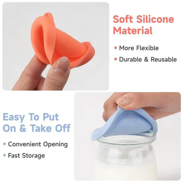 Alt view image 5 of 7 - Ultimate Yogurt Jar Lids Silicone, 8PCs Replacement Lids for Ultimate 6oz Glass Jars, Jar Covers, Ultimate Yogurt Maker Lids, Perfect for Yogurt, Oatmeal, Pudding, Dishwasher Safe(Jars NOT Included)