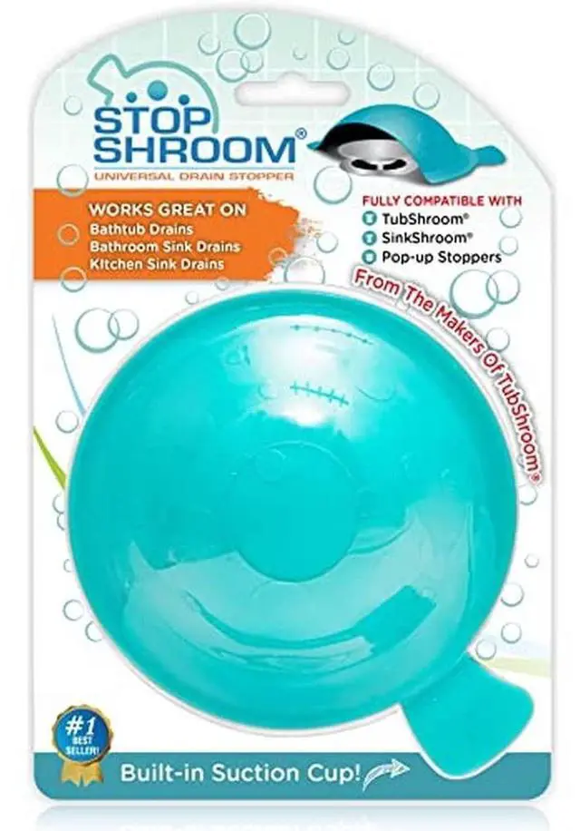 Main image of Universal Stopper Plug Cover for Bathtub, Bathroom and Kitchen Drains, Aqua