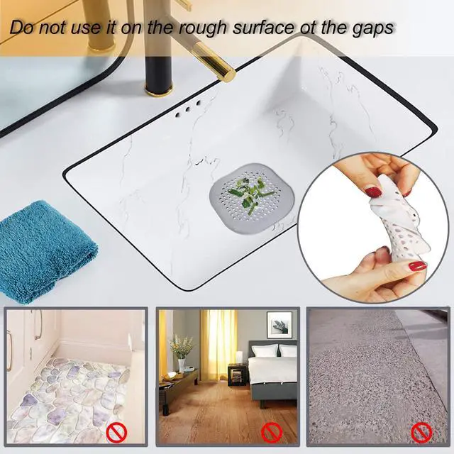 Alt view image 4 of 7 - Hair Drain Catcher,Square Cover for Shower 2 Pack (Sliver Grey)