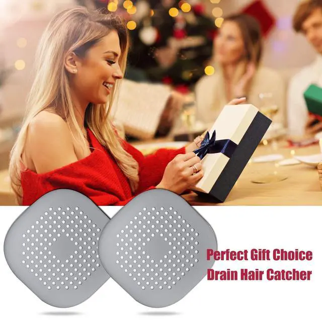Alt view image 7 of 7 - Hair Drain Catcher,Square Cover for Shower 2 Pack (Sliver Grey)
