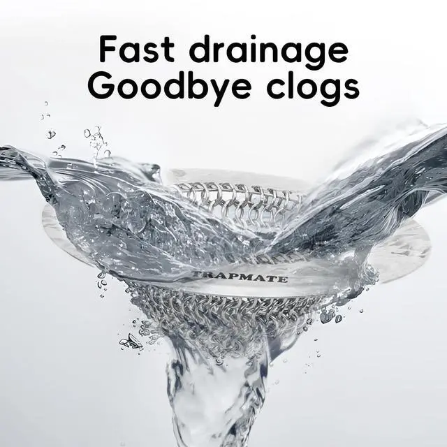 Alt view image 4 of 7 - Shower Drain Hair Catcher, 4.4" Anti-Clogging Bathtub Drain Cover
