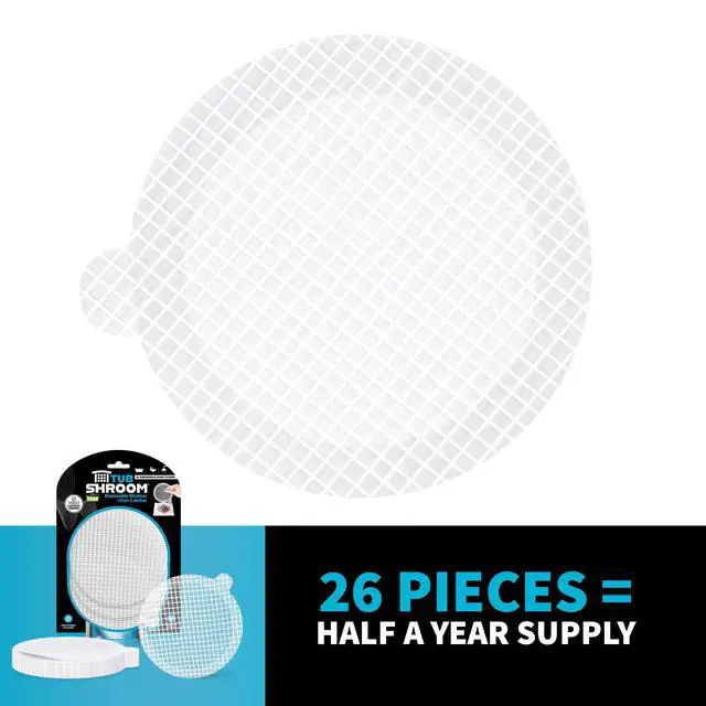 Alt view image 7 of 7 - Disposable Drain Covers - Hair Catcher Mesh Sticker Strainers for Shower Bathtub and Bathroom Sink Drains to Prevent Clogged Drains, Half Year Supply