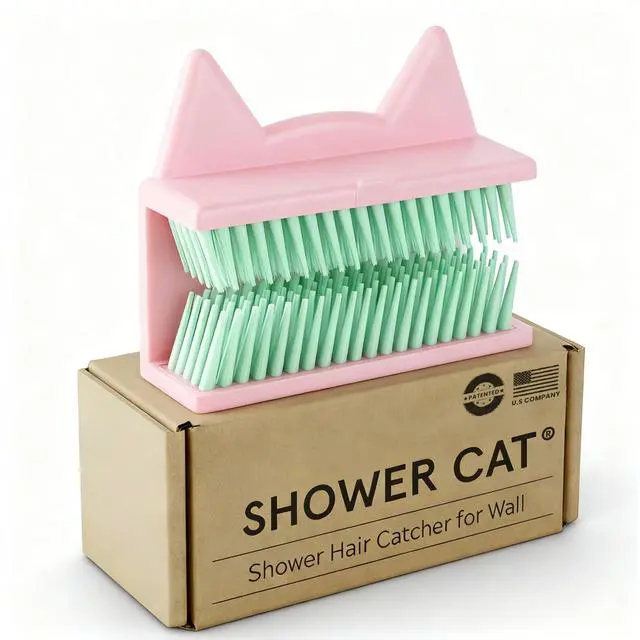 Main image of Hair Catcher Shower Wall, Hair Trap - Hair Collector for Shower, Silicone Hair Catchers for Shower, Drain Protector and Bathtub (Pink)