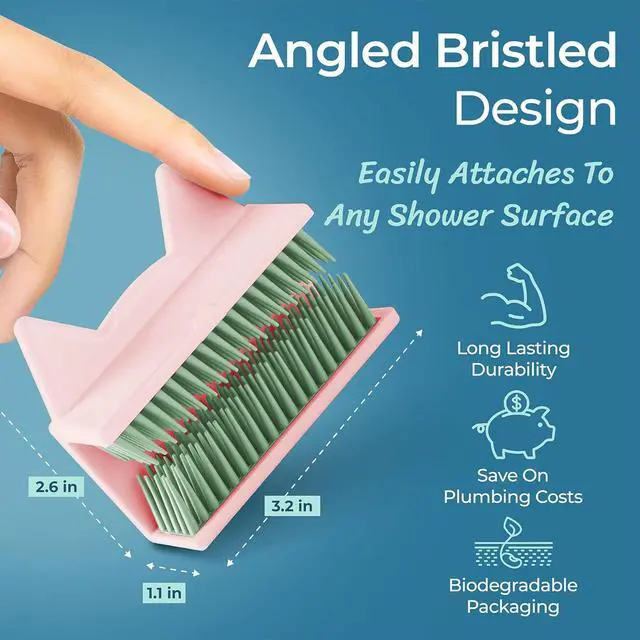 Alt view image 5 of 7 - Hair Catcher Shower Wall, Hair Trap - Hair Collector for Shower, Silicone Hair Catchers for Shower, Drain Protector and Bathtub (Pink)