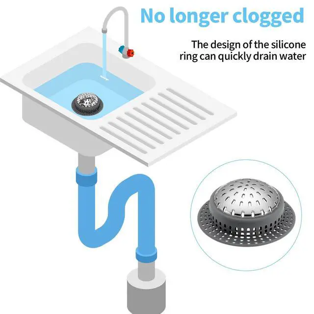 Alt view image 4 of 6 - Bathtub Drain Hair Catcher Shower Drain Cover Sink Drain Protector