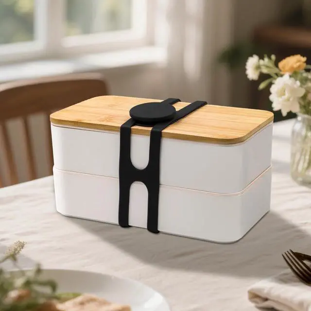 Alt view image 4 of 7 - Silicone Latch Strap for Slow Cooker Lid, Pot, Bento Box, Patented Design Reusable Elastic Self-Lock Silicone Tie for securing cookwares or Organizing Cords, Mats, 21.65 in, 2pcs (Black&White)