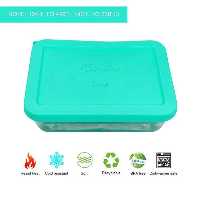Alt view image 2 of 7 - Cup Rectangle Silicone Airtight Replacement Lid for Pyrex 7211-PC