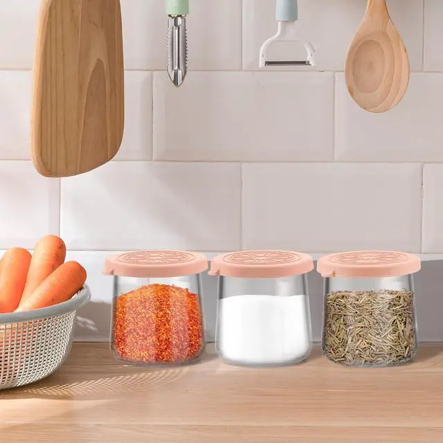 Alt view image 7 of 7 - Oui Yogurt Jar Lids Silicone | Covers Fit For 5 Oz Oui Yogurt Glass Jars | Perfect For Oui Yogurt Bottle with Label | Lids Only | Food-Grade/Leakproof/Reusable | 12Pcs Flesh Colors