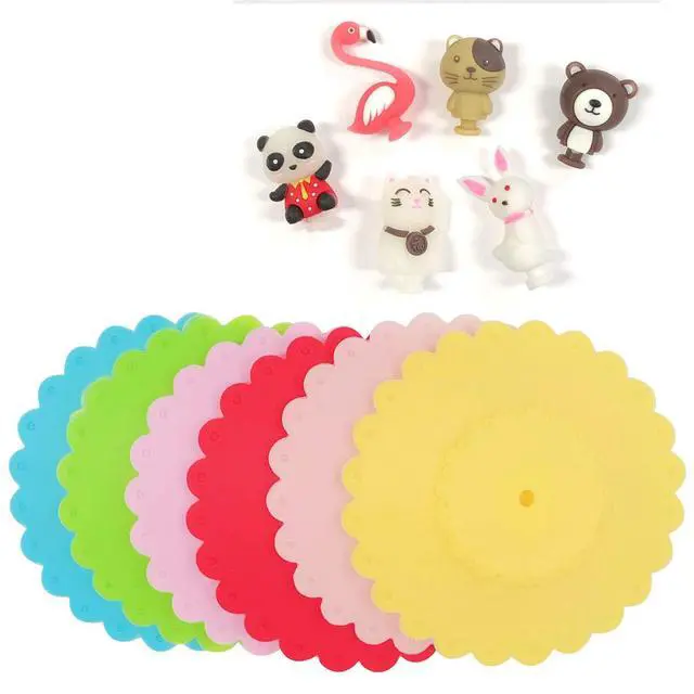 Alt view image 4 of 6 - Cute Animal Silicon Cup Lids, Anti-Dust Airtight Mug Covers for Hot and Cold Beverages (Set of 6)