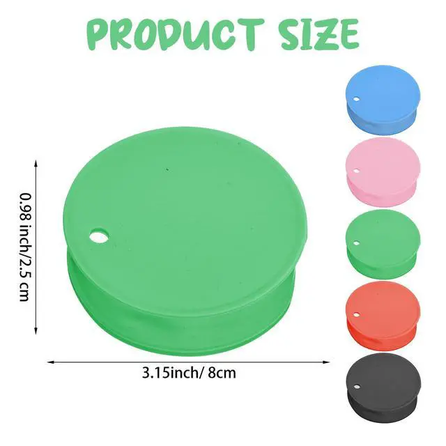 Alt view image 2 of 7 - 5 Pcs Drink Covers for Alcohol Protection Silicone Cup Lids With Straw Hole