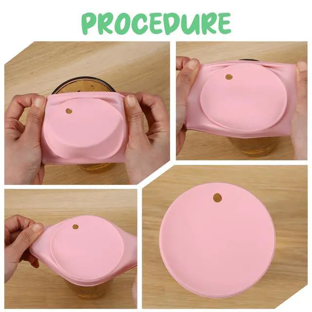Alt view image 4 of 7 - 5 Pcs Drink Covers for Alcohol Protection Silicone Cup Lids With Straw Hole