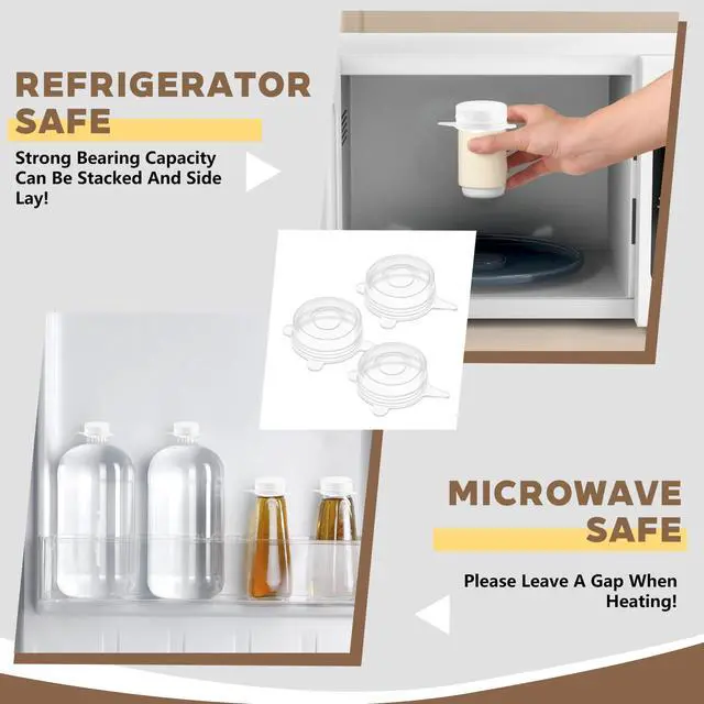 Alt view image 4 of 7 - 10 Pcs 2 Inch Silicone Stretch Lids, Jar Cover Sealed Food Storage Covers