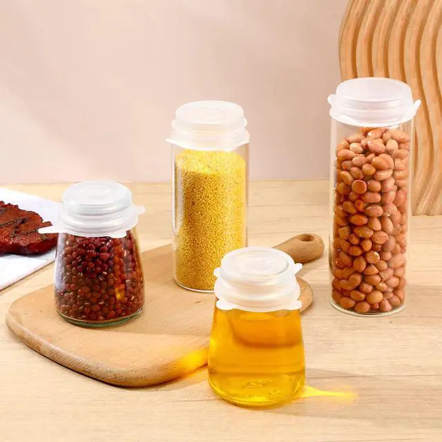 Alt view image 7 of 7 - 10 Pcs 2 Inch Silicone Stretch Lids, Jar Cover Sealed Food Storage Covers