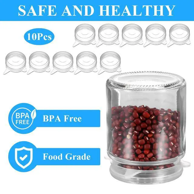 Alt view image 3 of 7 - Silicone Stretch Lids, 2 Inch Reusable Jar Lids for Jars Bottles Small Yogurt Jars Milk Bottles Cans, Leakproof Elastic Caps for Food Storage