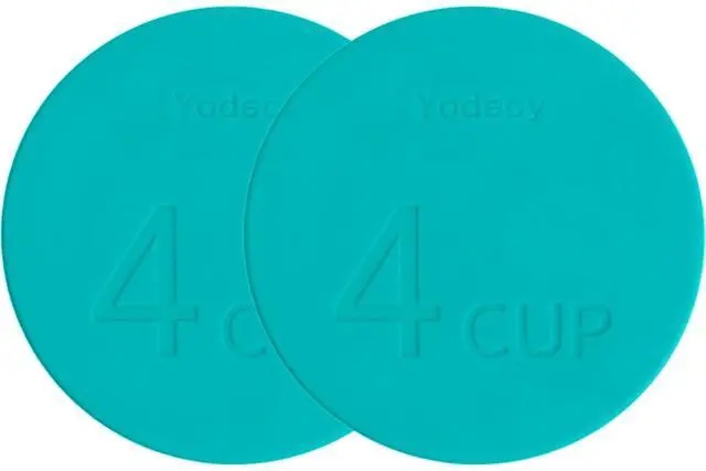 Main image of Silicone Bowl Lids fit Pyrex Glass Bowls 7201-PC 4 Cup, Yodecy Silicone Bowl Lids fit Anchor Hocking Glass Bowls 7201-PC 4 Cup,Replacement Lids(2 Pack Blue-green)