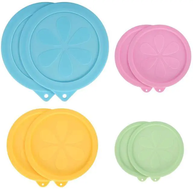 Main image of 8 Pack Silicone Replacement Lids for Pyrex Food Storage Containers, 2x 7202-PC 1 Cup, 2x 7200-PC 2 Cup, 2x 7201-PC 4 Cup, 2x 7402-PC 6/7 Cup, BPA-Free 4 Size