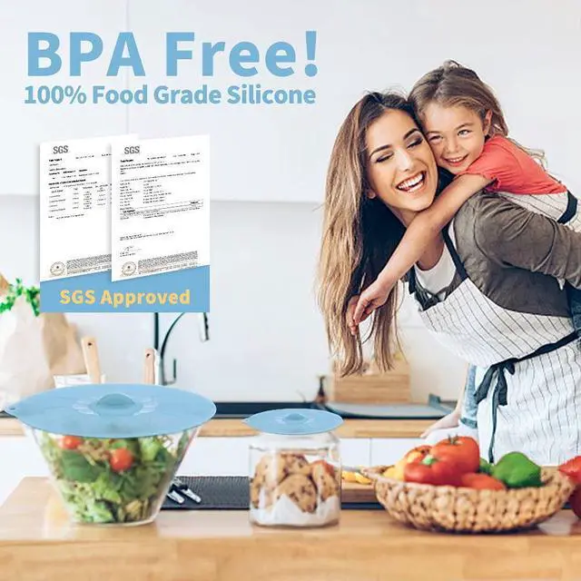 Alt view image 4 of 7 - Silicone Bowl Covers - Silicone Covers for Food Storage Lids for Pots and Pans BPA Free Bowl Lids Universal Lid for Pots and Pans Microwave Food Cover for Cooking