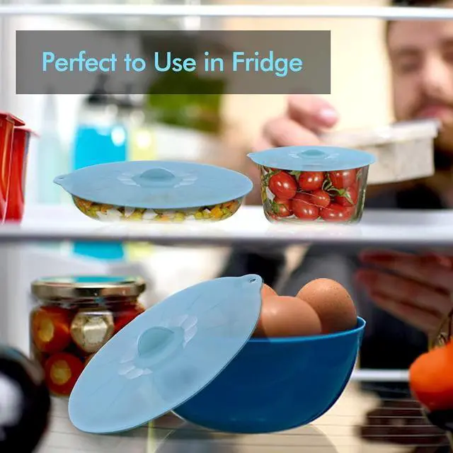 Alt view image 5 of 7 - Silicone Bowl Covers - Silicone Covers for Food Storage Lids for Pots and Pans BPA Free Bowl Lids Universal Lid for Pots and Pans Microwave Food Cover for Cooking