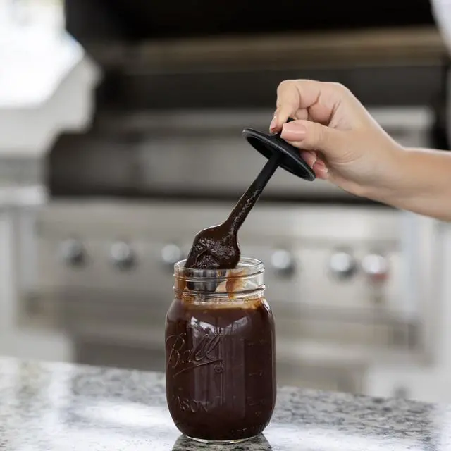 Alt view image 3 of 5 - Silicone Black Basting Brush Lid For Regular Mouth Mason Jars