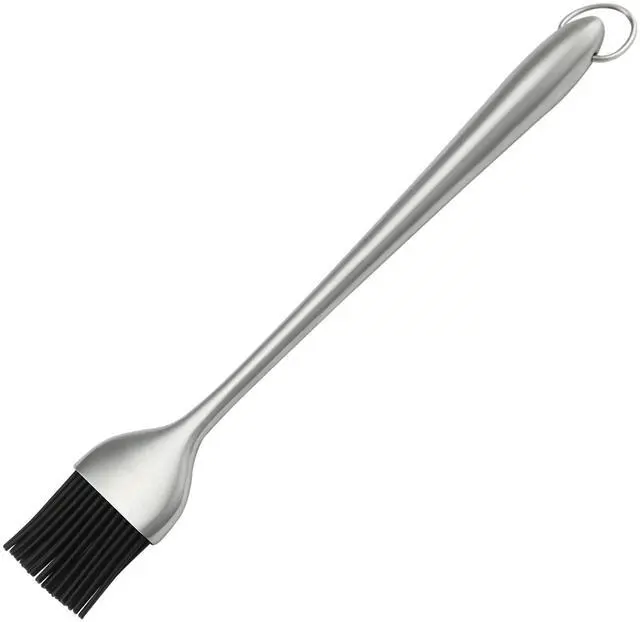 Main image of Silicone Bristles with 12 Inch Stainless Steel Handle - Make Grilling Easy - 5 Year Guarantee