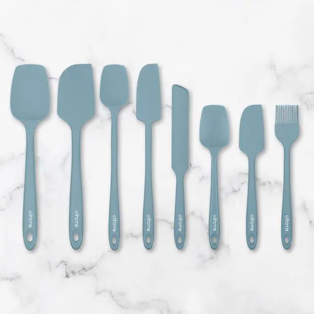 Alt view image 4 of 7 - Mini Silicone Basting Pastry Brush, Cooking Brush for Oil Sauce Butter Marinades, Food Brushes for BBQ Grill Kitchen Baking, Baster Brushes Food Grade, Slate Teal Grey