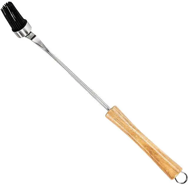 Main image of Silicone Basting Brush for Grilling - Premium Acacia Wood Sauce Brush for BBQ & Smoking - Heat Resistant Marinade & Meat Brush - Dishwasher Safe Cooking Brush - Perfect For Fathers Day Gift