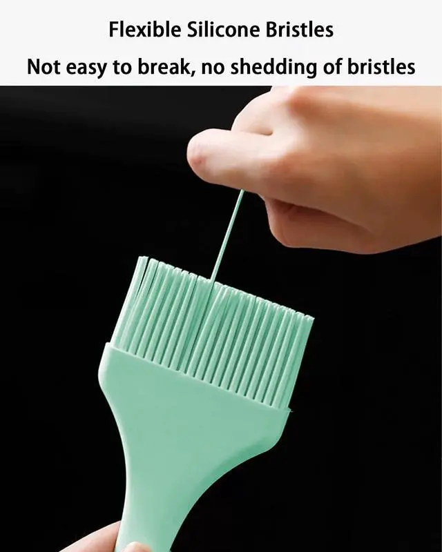 Alt view image 5 of 6 - 2Pcs Silicone Basting Pastry Brush - Heat Resistant Cooking Brushes Food Brush for Oil, Sauce, BBQ, Baking Outdoor Grill Dishwasher Safe Green
