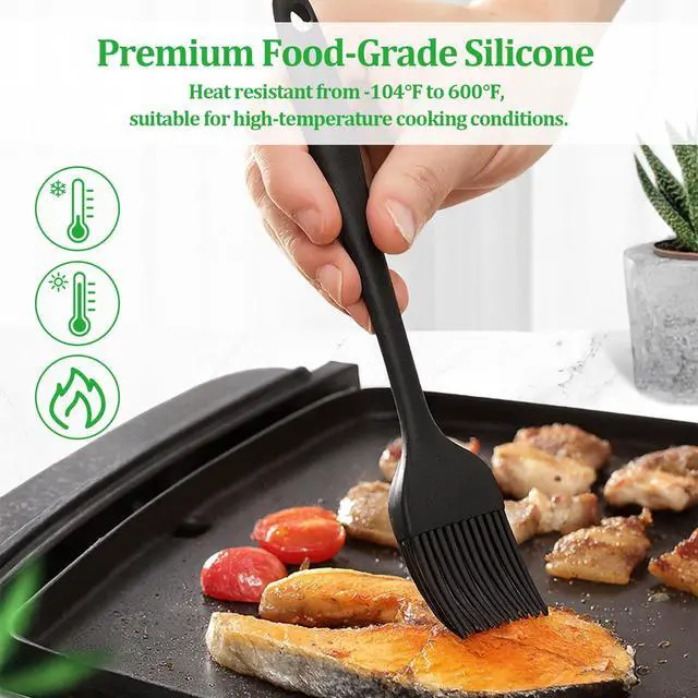 Alt view image 3 of 6 - 3 PCS Silicone Basting Pastry Brush,Heat Resistant Cooking Brush for Oil Butter Sauce,Premium Cooking Brush for Sauce Marinade Meat Glazing