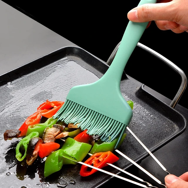 Alt view image 3 of 7 - Basting Brush Silicone Pastry Baking Brushes Large Grill BBQ Sauce Marinade Meat Glazing Oil Brush Heat Resistant, Kitchen Cooking Baste Pastries Cakes Desserts, Dishwasher Safe 2Pack (2)
