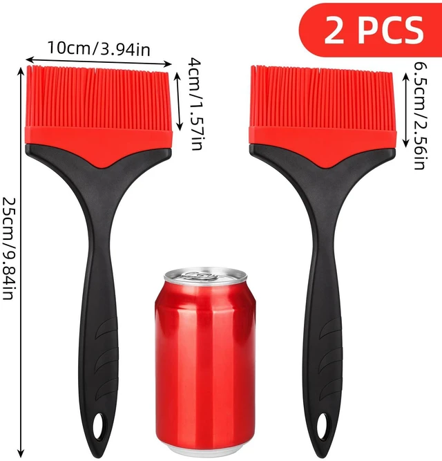 Alt view image 3 of 7 - Large Silicone Basting Pastry Brush, 2pcs 3.94''Extra Wide Basting Pastry Brushes for Cooking Red Oil Bolosy Heat Resistant Brush for Spread BBQ Baking Grilling Dishwasher Kitchen Bread Cookie