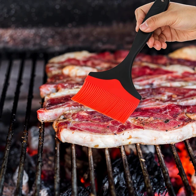 Alt view image 5 of 7 - Large Silicone Basting Pastry Brush, 2pcs 3.94''Extra Wide Basting Pastry Brushes for Cooking Red Oil Bolosy Heat Resistant Brush for Spread BBQ Baking Grilling Dishwasher Kitchen Bread Cookie