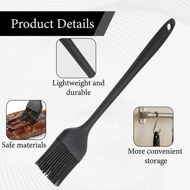Alt view image 4 of 7 - Silicone Pastry Brushes, Oil Baking Brushes, Heat Resistant Cooking Brush for Kitchen Baking Barbecue BBQ Cooking Grilling