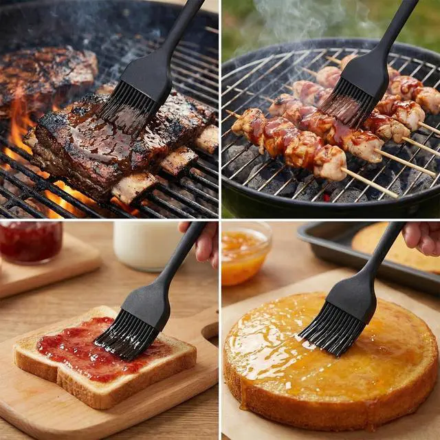 Alt view image 5 of 7 - Silicone Pastry Brushes, Oil Baking Brushes, Heat Resistant Cooking Brush for Kitchen Baking Barbecue BBQ Cooking Grilling