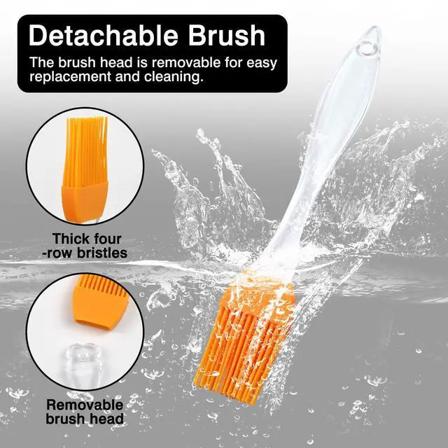 Alt view image 3 of 7 - Silicone Pastry & Basting Brush Heat-Resistant Cooking Brush for BBQ, Grill, Baking, and Kitchen Use