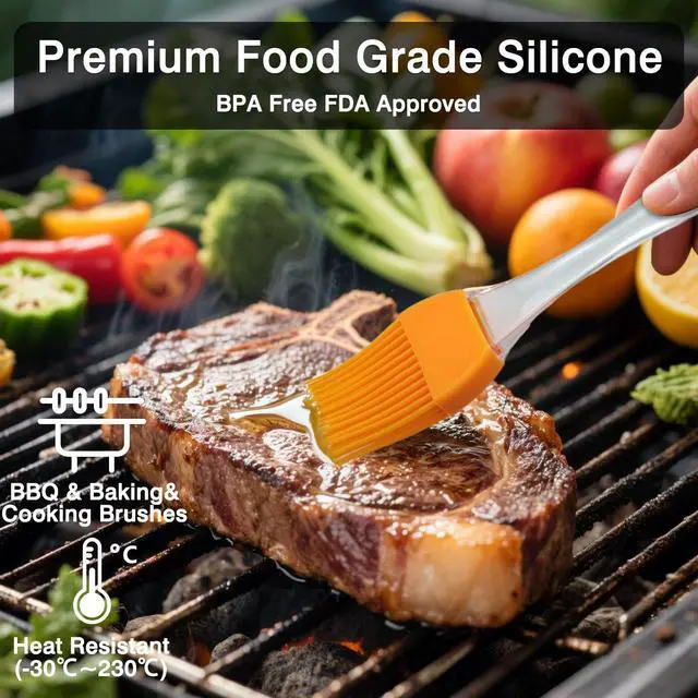 Alt view image 2 of 7 - Silicone Pastry & Basting Brush Heat-Resistant Cooking Brush for BBQ, Grill, Baking, and Kitchen Use