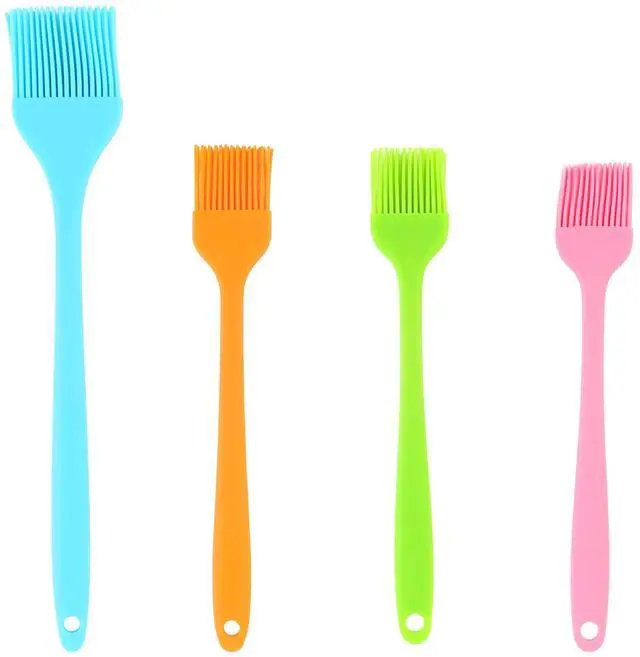 Main image of Silicone Basting Brush for Cooking 4 Pieces, Pastry Brush for Baking, BBQ Grill Heat Resistant, BPA Free, Oil Butter Sauce, Dishwasher Safe, Multicolor