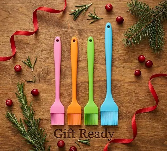 Alt view image 7 of 7 - Silicone Basting Brush for Cooking 4 Pieces, Pastry Brush for Baking, BBQ Grill Heat Resistant, BPA Free, Oil Butter Sauce, Dishwasher Safe, Multicolor