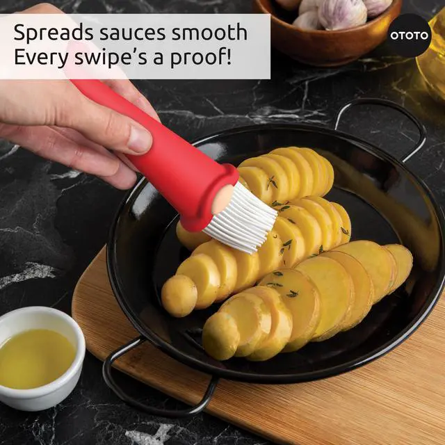 Alt view image 3 of 7 - Gnomeo Pastry Brush - Silicone Basting Brush for Cooking, Spread Oil Butter Sauce for BBQ Grill Baking, Gnomes Gifts for Women, Cute Funny Kitchen Gadgets