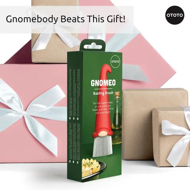 Alt view image 7 of 7 - Gnomeo Pastry Brush - Silicone Basting Brush for Cooking, Spread Oil Butter Sauce for BBQ Grill Baking, Gnomes Gifts for Women, Cute Funny Kitchen Gadgets