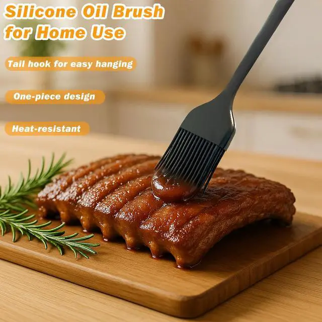 Alt view image 2 of 7 - Silicone Basting and Pastry Brush Set, 2-Piece Heat-Resistant Brushes with Steel Core Handle, One-Piece BPA-Free Design for BBQ, Grilling, Baking & Cooking Dishwasher Safe