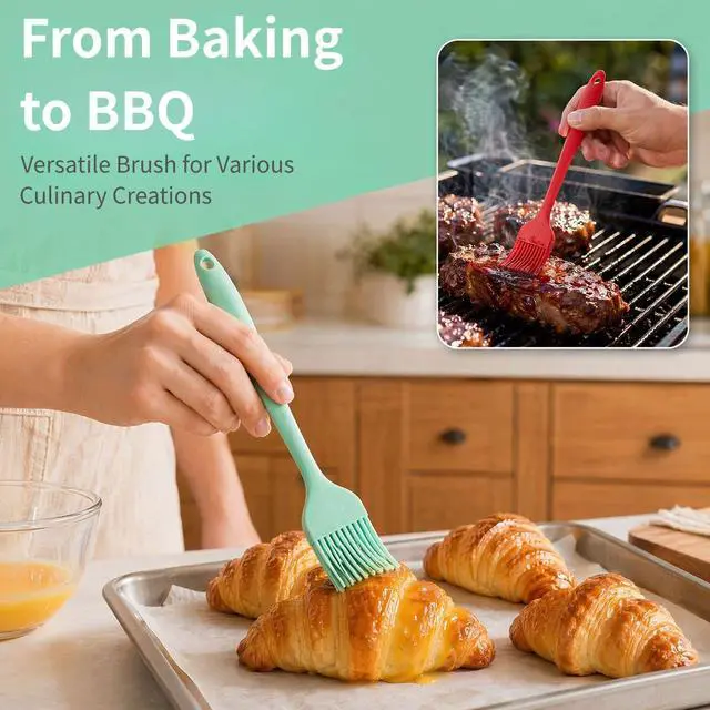 Alt view image 2 of 7 - Silicone Basting Brush 7Pcs, One-Piece Pastry Brush, Bpa Free