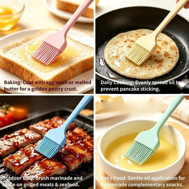 Alt view image 7 of 7 - Silicone Basting Brush 7Pcs, One-Piece Pastry Brush, Bpa Free