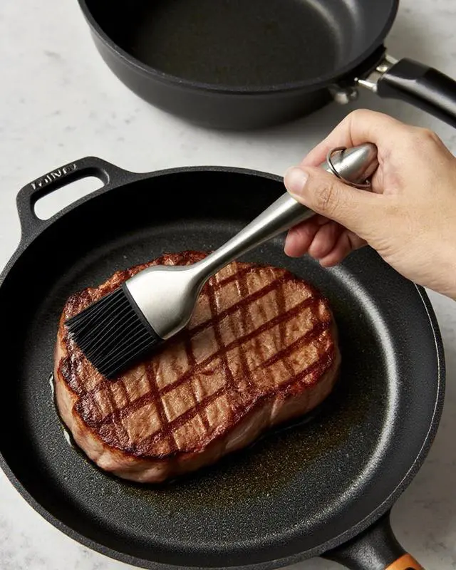 Alt view image 3 of 6 - Stainless Steel Basting Pastry Brush 7.87in Heat-Resistant Cooking Brushes with Back up Silicone Brush Heads for BBQ, Baking Grilling