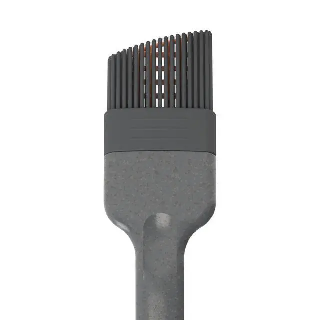 Alt view image 6 of 7 - Silicone Basting Brush - Heat-Resistant Non-Shedding Bristles with Center Grid for Better Coverage - Curved Handle, Eco-Friendly Wheat Straw Grip Ideal for Grilling & Baking - Dishwasher Safe