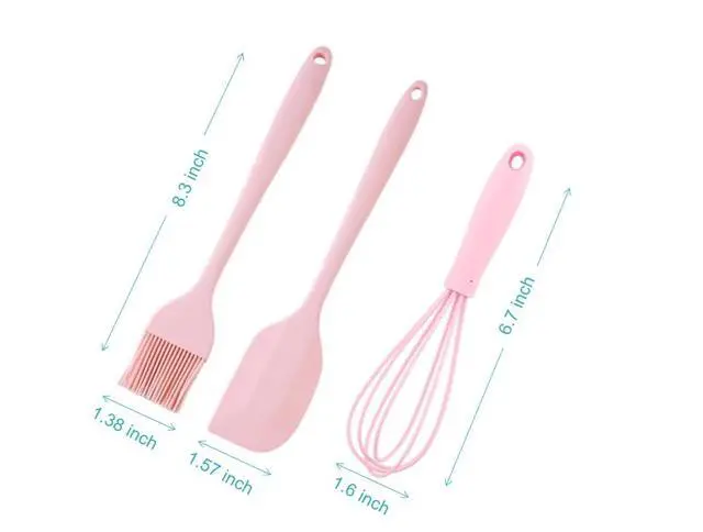 Alt view image 2 of 7 - Premium Silicone Basting Brush Set of Two Heat Resistant Long Handle Pastry Brush for Grilling, Baking, BBQ and Cooking, Solid Core and Hygienic Solid Coating (Green) (3, pink)