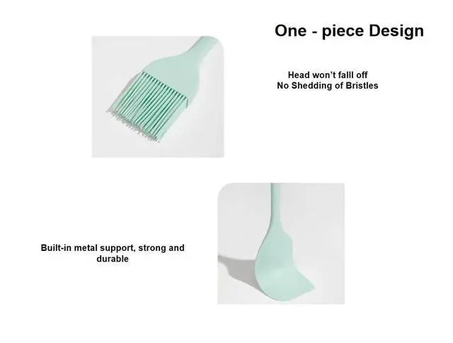 Alt view image 4 of 7 - Premium Silicone Basting Brush Set of Two Heat Resistant Long Handle Pastry Brush for Grilling, Baking, BBQ and Cooking, Solid Core and Hygienic Solid Coating (Green) (3, pink)