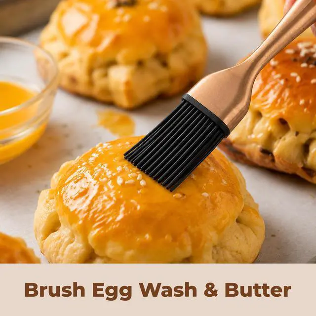 Alt view image 7 of 7 - 2Pcs Silicone Basting Brush Grilling with 2 Backup Heads, Stainless Steel Handles, No Shed Bristles, Heat Resistant Dishwasher Safe for Pastry, Sauce, Oil, BBQ Grill, Kitchen, Cooking & Marinating